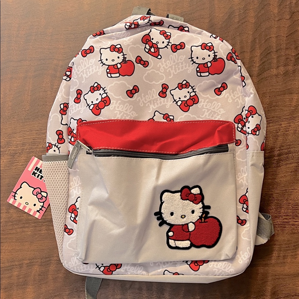 Hello Kitty Kids Backpack - Red and gray